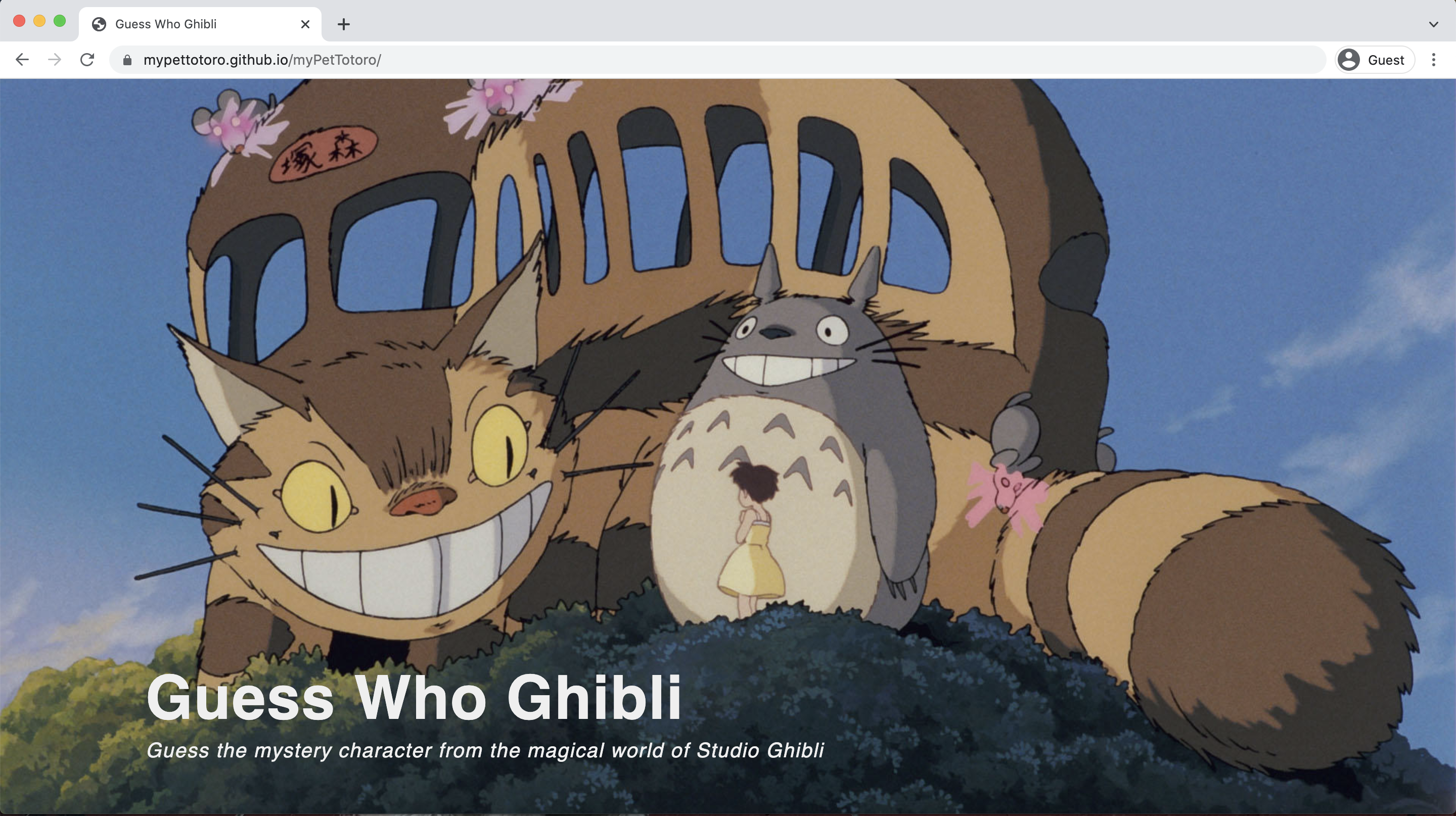 Guess Who Ghibli App
