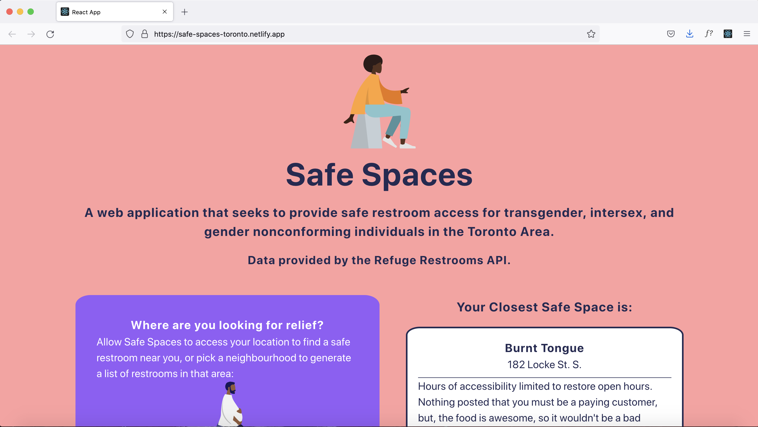 The Safe Spaces App